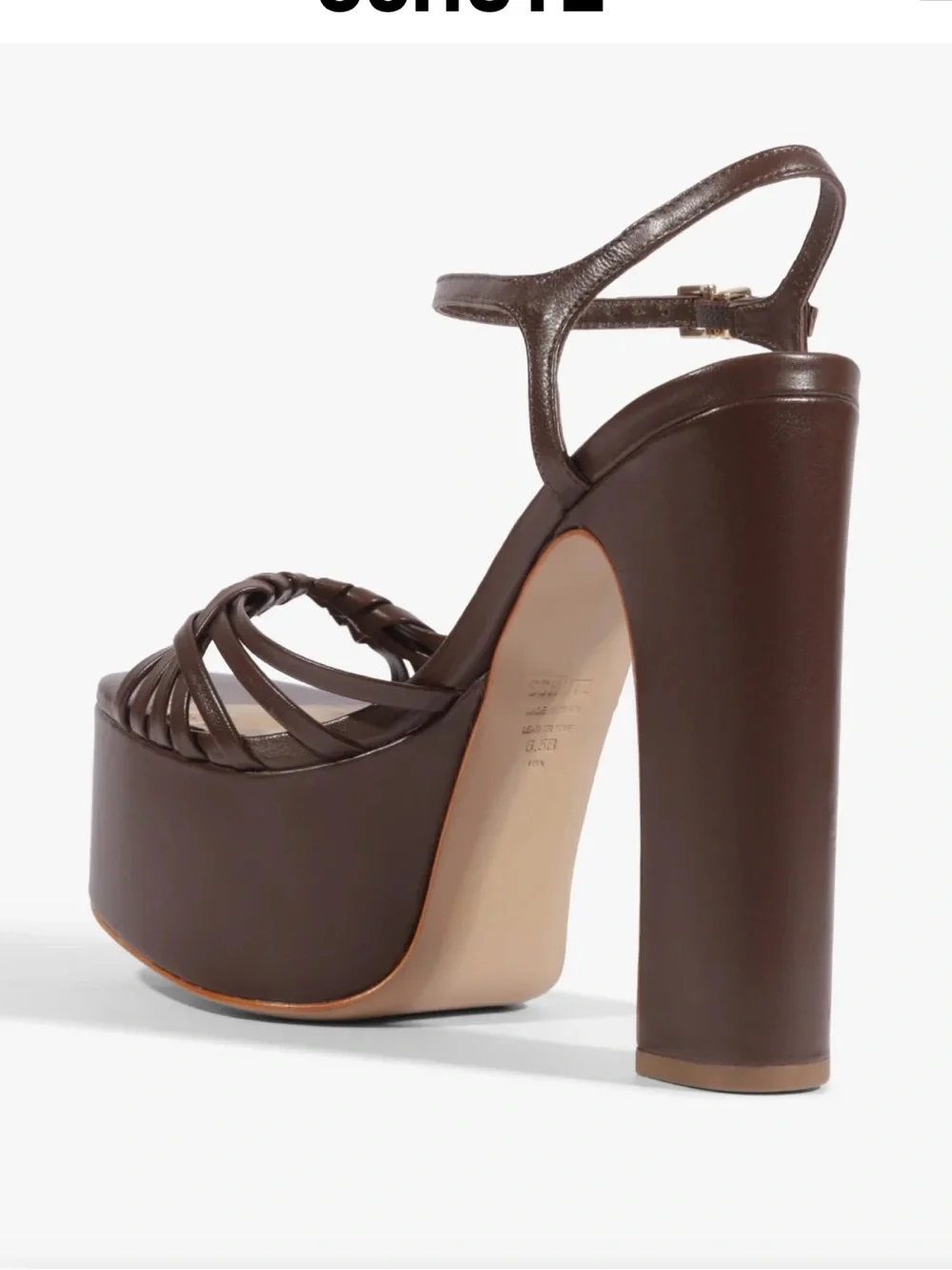 Schutz TARA PLATFORM LEATHER SANDAL - Picture 3 of 6